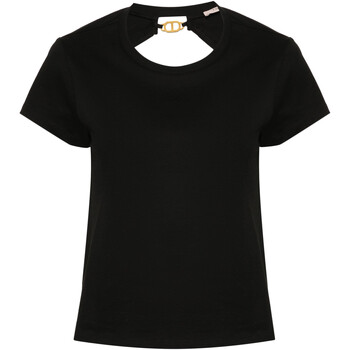 Abbigliamento Donna T-shirt & Polo Twin Set T-SHIRT CON CUT OUT SUL RETRO Nero