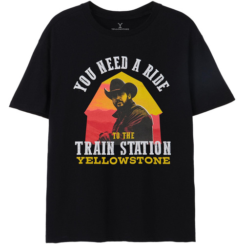 Abbigliamento Uomo T-shirts a maniche lunghe Yellowstone Need A Ride Nero
