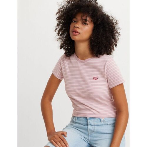 Abbigliamento Donna T-shirt & Polo Levi's 39185 0287 -PERFECT TEE-TEA STRIPE KEEPSAKE LILAC Rosa