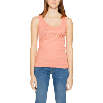 Abbigliamento Donna Top / T-shirt senza maniche Guess LOGO TANK W4GP16 K1814 Rosa
