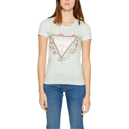 Abbigliamento Donna T-shirt maniche corte Guess SS CN TRIANGLE FLOWERS W4GI24 J1314 Altri