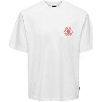 Abbigliamento Uomo T-shirt maniche corte Only & Sons  22028751 KASEN Bianco