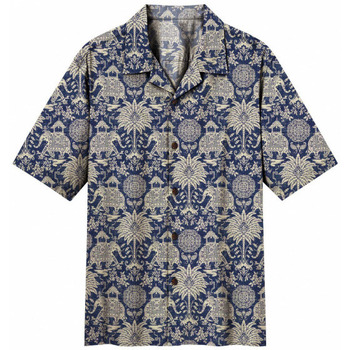Abbigliamento Uomo T-shirt & Polo Tooco Camicia Bowling Mirissa Blu Multicolore