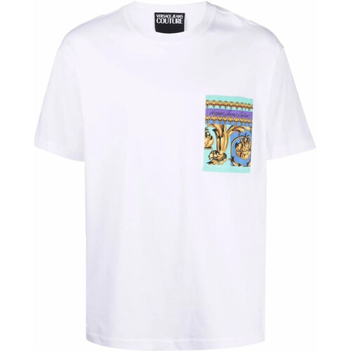 Abbigliamento Uomo T-shirt & Polo Versace Jeans Couture 72GAH6RAJ0001003 Bianco