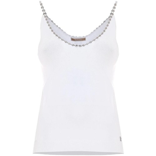Abbigliamento Donna Top / T-shirt senza maniche Kocca p24ptp1584abun0000-60725 Bianco