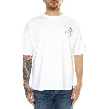 Abbigliamento Uomo T-shirt & Polo New-Era MLB Food Graphic O Tee Los Angeles Dodgers White / Navy Bianco