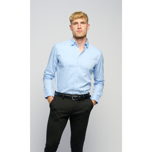 Abbigliamento Uomo T-shirts a maniche lunghe Teeshoppen Performance Blu