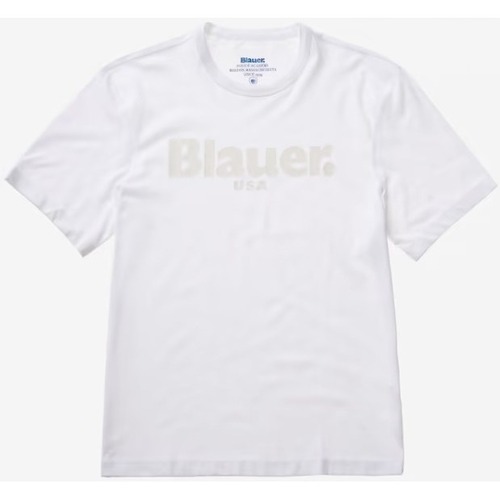Abbigliamento Uomo T-shirt maniche corte Blauer T-SHIRT MANICA CORTA Bianco