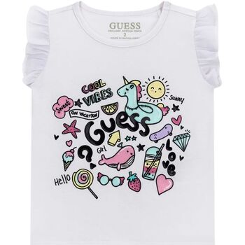 Abbigliamento Bambina T-shirt maniche corte Guess SS T-SHIRT Bianco