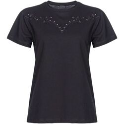 Abbigliamento Donna T-shirt & Polo Pinko VANILLA SKY T-SHIRT JERSEY RICAMATO Nero