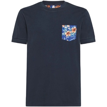 Abbigliamento Uomo T-shirt maniche corte Sun68 T-SHIRT POCKET CON TRAST S/S Blu