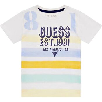 Abbigliamento Bambino T-shirt maniche corte Guess SS T-SHIRT Bianco