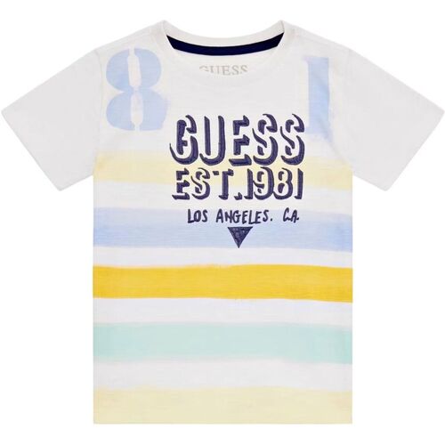 Abbigliamento Bambino T-shirt maniche corte Guess SS T-SHIRT Bianco