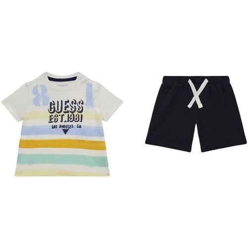 Abbigliamento Bambino Completo Guess SET 2PCS SS T-SHIRT + PANTS Bianco