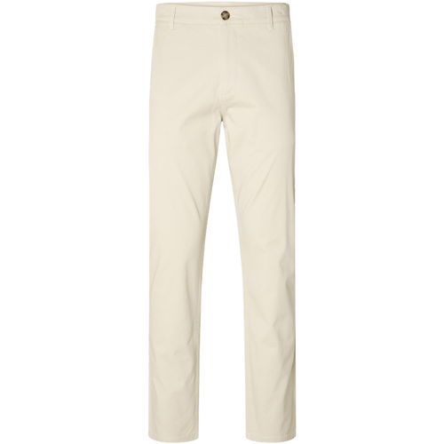 Abbigliamento Uomo Chino Selected Slh175-Slim Bill Pant Flex Noos Bianco