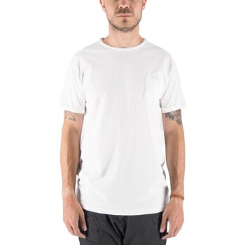 Abbigliamento Uomo T-shirt & Polo Devid Label T-Shirt Shiro Girocollo Con Taschino Bianco