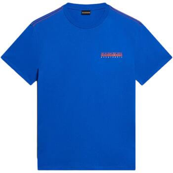 Abbigliamento Uomo T-shirt maniche corte Napapijri NP0A4HQNB2L1 S-GRAS T-Shirt Uomo in Cotone Blu Blu