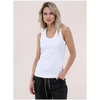 Abbigliamento Donna Top / T-shirt senza maniche Twinset Actitude Canotta papers 241AQ2010 Bianco
