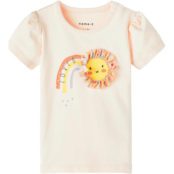 Abbigliamento Bambina T-shirt maniche corte Name it Nbfhussie Ss Top Box Arancio