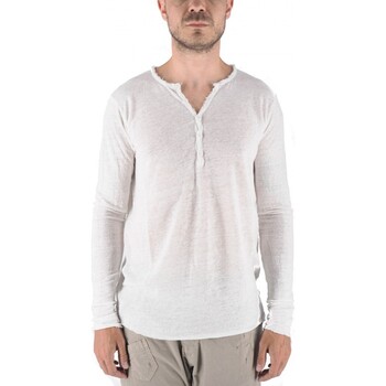 Abbigliamento Uomo T-shirt & Polo Devid Label Serafino Cordoba In Puro Lino Bianco