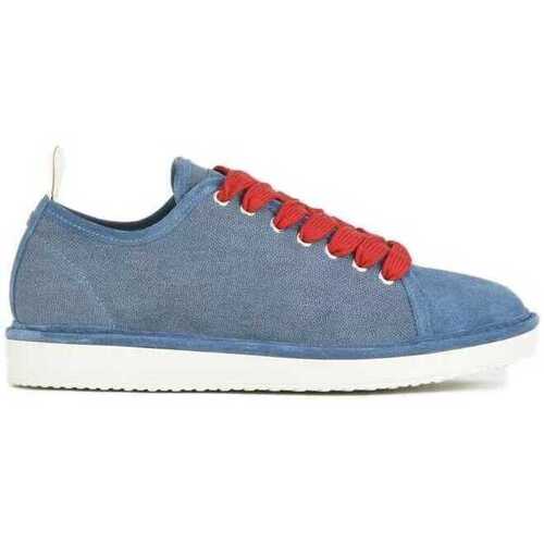 Scarpe Uomo Sneakers Panchic P01M012-00633021 SNEAKER LINEN SUEDE DENIM BASIC BLUE RED Blu