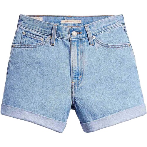 Abbigliamento Donna Shorts / Bermuda Levi's Rolled 80S Mom Shorts Back To Blue Marine