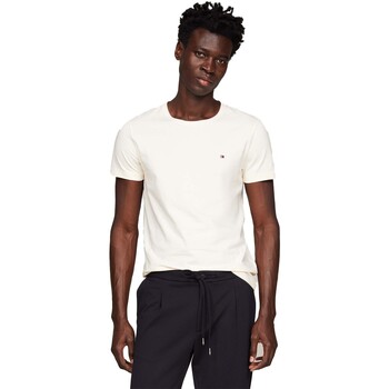 Abbigliamento Uomo T-shirt & Polo Tommy Hilfiger Stretch Slim Fit Tee Bianco