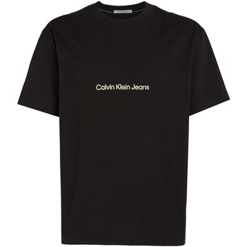 Abbigliamento Uomo T-shirt maniche corte Ck Jeans Square Frequency Log Nero
