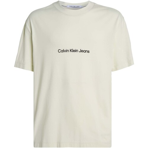 Abbigliamento Uomo T-shirt & Polo Ck Jeans Square Frequency Log Bianco
