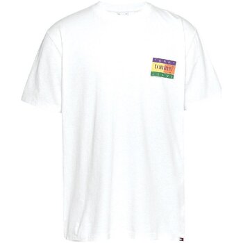 Abbigliamento Uomo T-shirt maniche corte Tommy Jeans T-Shirt Uomo Tommy Summer Flag Bianco