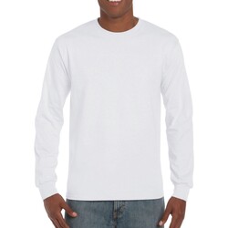 Abbigliamento T-shirts a maniche lunghe Gildan Hammer Bianco