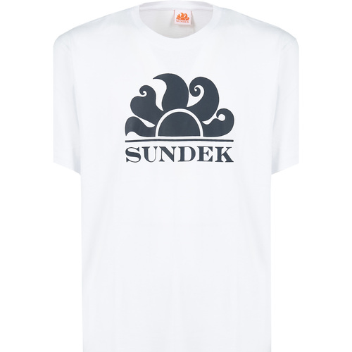 Abbigliamento Uomo T-shirt maniche corte Sundek M021TEJ7800/NEW SIMEON LOG 0067 White 07