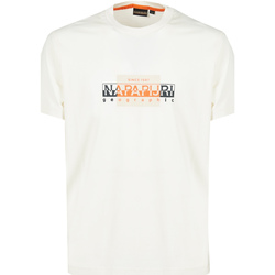 Abbigliamento Uomo T-shirt maniche corte Napapijri E-SMALLWOOD KN1A White whisper