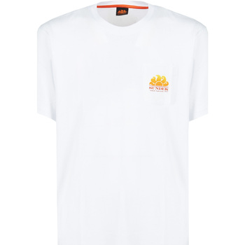 Abbigliamento Uomo T-shirt maniche corte Sundek M028TEJ7800/NEW HERBERT SHADED 006 Bianco