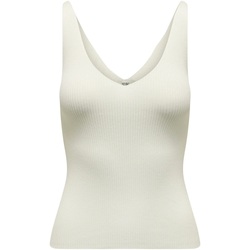 Abbigliamento Donna Top / T-shirt senza maniche Jacqueline De Yong JDYNANNA S/L TOP KNT NOOS 15180497 Bianco