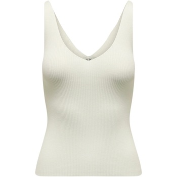 Abbigliamento Donna Top / T-shirt senza maniche Jacqueline De Yong JDYNANNA S/L TOP KNT NOOS 15180497 Bianco