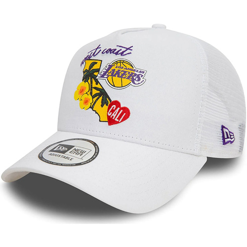 Accessori Cappelli New-Era NBA Team Logo Trucker Los Angeles Lakers White Bianco