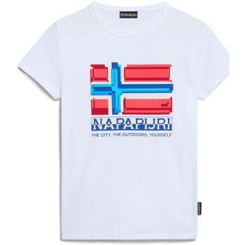 Abbigliamento Unisex bambino T-shirt & Polo Napapijri NP0A4HR70021 Bianco