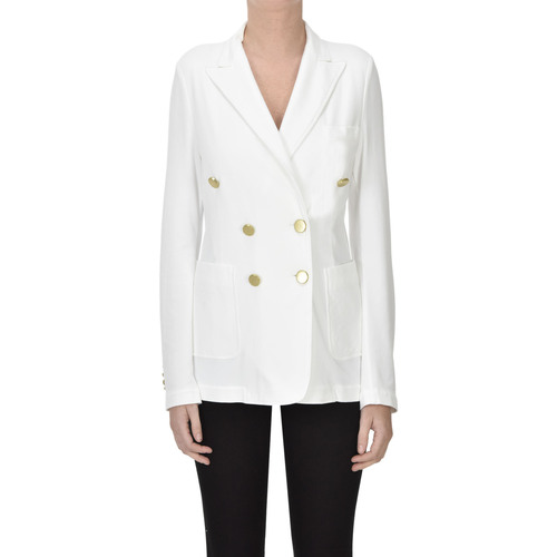 Abbigliamento Donna Giacche Kiltie Blazer doppiopetto in felpa CSG00003023AE Bianco