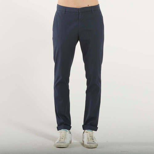 Abbigliamento Uomo Pantaloni Dondup pantalone chino gaubert tessuto blu Blu