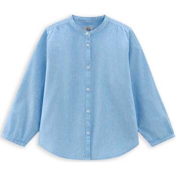 Abbigliamento Donna Camicie Woolrich Cotton Linen Shirt Azzurro
