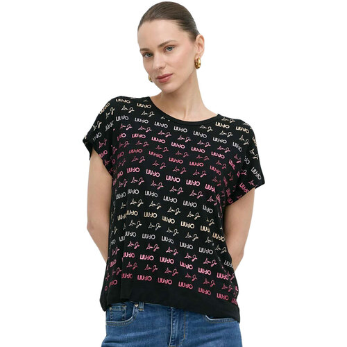 Abbigliamento Donna T-shirt maniche corte Liu Jo ECS T-SHIRT ST P MC Nero