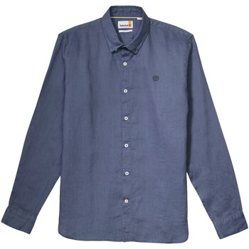 Abbigliamento Uomo Camicie maniche lunghe Timberland MILL BROOK LINEN SHIRT Blu