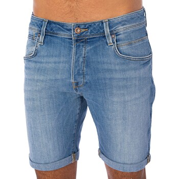 Abbigliamento Uomo Shorts / Bermuda Jack & Jones Pantaloncini di jeans Rick 037 Fox Blu