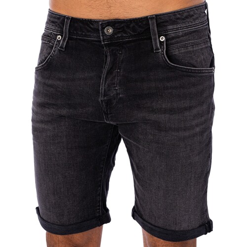 Abbigliamento Uomo Shorts / Bermuda Jack & Jones Pantaloncini di jeans Rick 344 Fox Nero