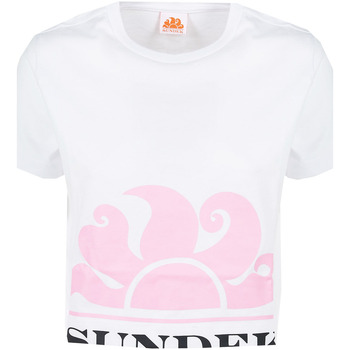 Abbigliamento Donna T-shirt maniche corte Sundek W740TEJS000/CROPPED T-SHIRT 00601 White 01