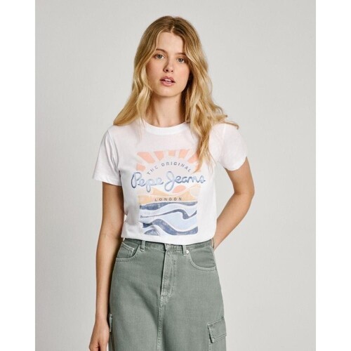 Abbigliamento Donna T-shirt & Polo Pepe jeans PL505885 ESHA Bianco
