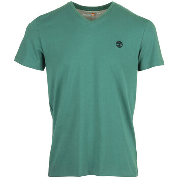 Abbigliamento Uomo T-shirt maniche corte Timberland V Neck Short Sleeve Tee Verde