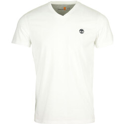 Abbigliamento Uomo T-shirt maniche corte Timberland V Neck Short Sleeve Tee Bianco
