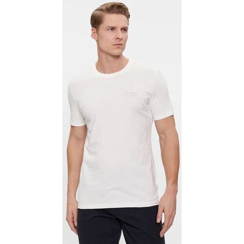 Abbigliamento Uomo T-shirt & Polo Guess M4RI49 KBL31 TREATED ITALIC-G018 SALT WHITE Bianco